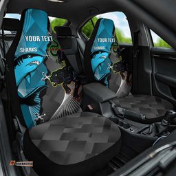 Custom NRL Panthers And Sharks Rugby 2025 Car Seat Cover Go Champions Dynamic Version