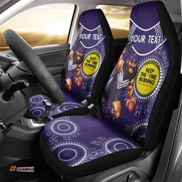 Custom AFL Dockers NAIDOC Week Car Seat Cover Keep The Fire Burning Indigenous Art