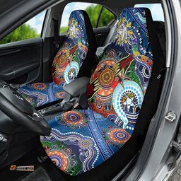 Personalised Bulldogs NAIDOC Week 2024 Car Seat Cover Australia Aboriginal Dot Painting