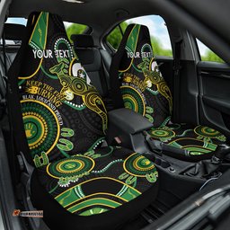 Custom Matildas NAIDOC Week Car Seat Cover Australia Kangaroo Keep The Fire Burning Black