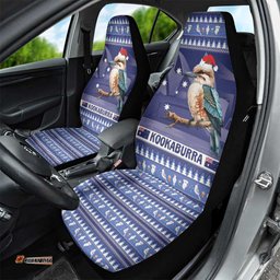 Aussie Kookaburra Car Seat Cover Merry Christmas Blue Style