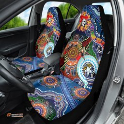 Personalised Knights NAIDOC Week 2024 Car Seat Cover Australia Aboriginal Dot Painting
