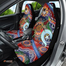 Personalised Dragons NAIDOC Week 2024 Car Seat Cover Australia Aboriginal Dot Painting