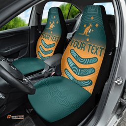 Custom Wallaroos Womens Rugby Car Seat Cover Aboriginal Dots Art