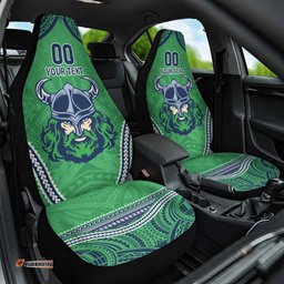 Raiders Rugby Custom Car Seat Cover With Polynesian Style