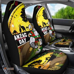 Rabbitohs ANZAC Day Car Seat Cover Souths Mascot Rosemary Starring Night Style