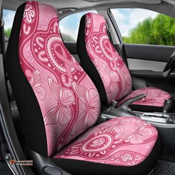 Australia Indigenous Car Seat Cover Breast Cancer Pink Aboriginal Butterfly