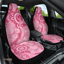 Australia Indigenous Car Seat Cover Breast Cancer Pink Aboriginal Butterfly