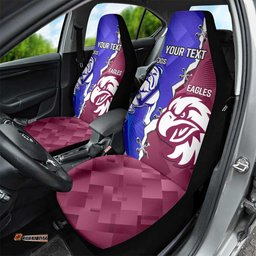 Personalised Bulldogs And Eagles Rugby Car Seat Cover Dynamic Style