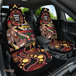 Australia Didgeridoo NAIDOC Week 2024 Car Seat Cover Keep The Fire Burning Blak Loud and Proud