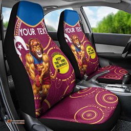Custom AFL Brisbane Lions NAIDOC Week Car Seat Cover Keep The Fire Burning Indigenous Art
