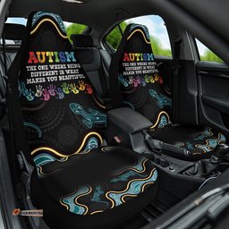 Australia Autism Awareness 4 April Aboriginal Lizard Car Seat Cover