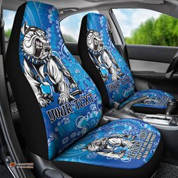 Personalised Bulldogs NAIDOC Week 2024 Car Seat Cover Aboriginal Fire Burning Sparks