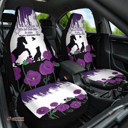 Australia Animal Heroes ANZAC Car Seat Cover Purple Poppy We Will Remember Them