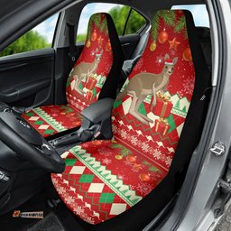 Australia Christmas Car Seat Cover Aussie Kangaroo Santa Merry Xmas