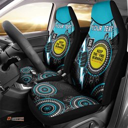 Custom AFL Power NAIDOC Week Car Seat Cover Keep The Fire Burning Indigenous Art