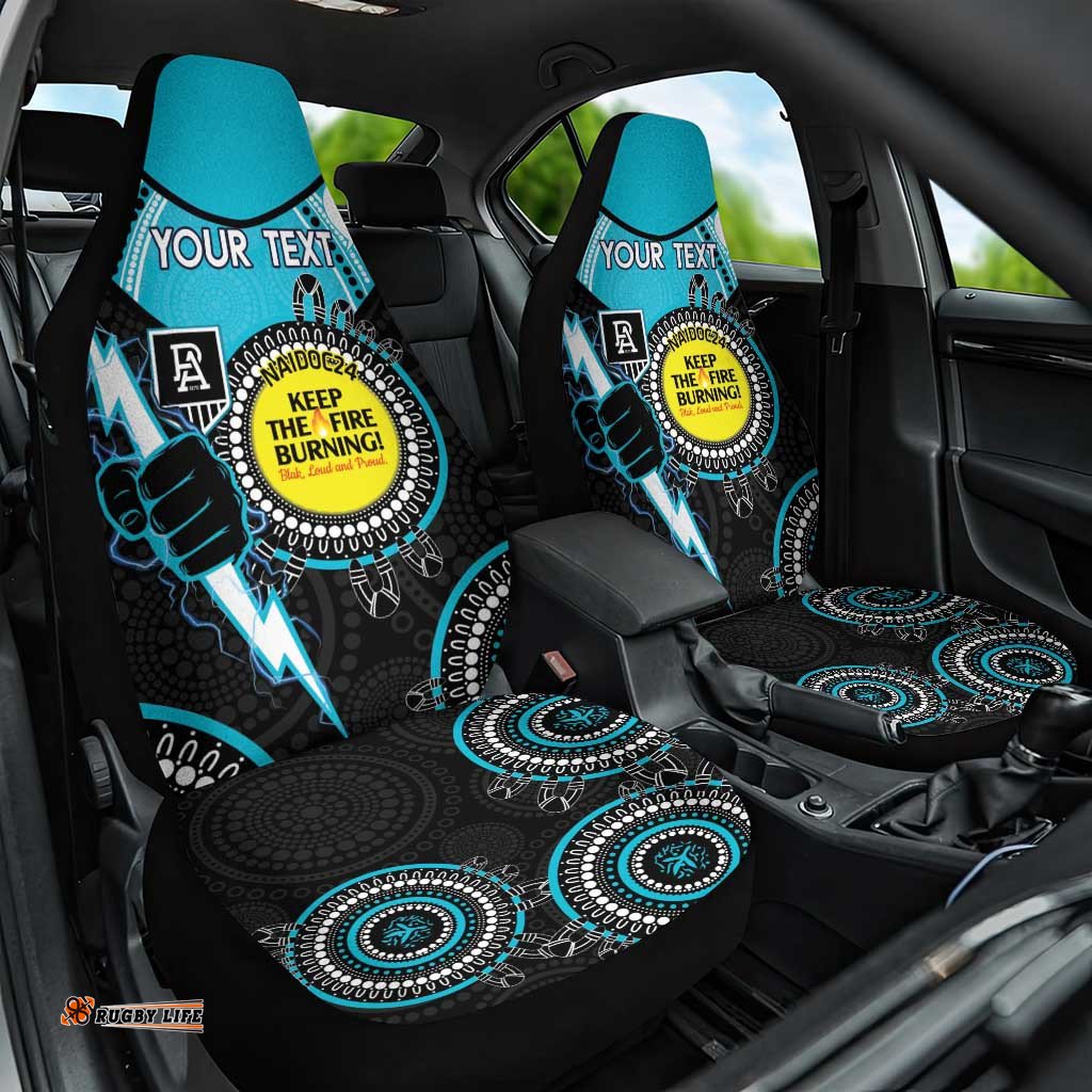 Custom AFL Power NAIDOC Week Car Seat Cover Keep The Fire Burning Indigenous Art