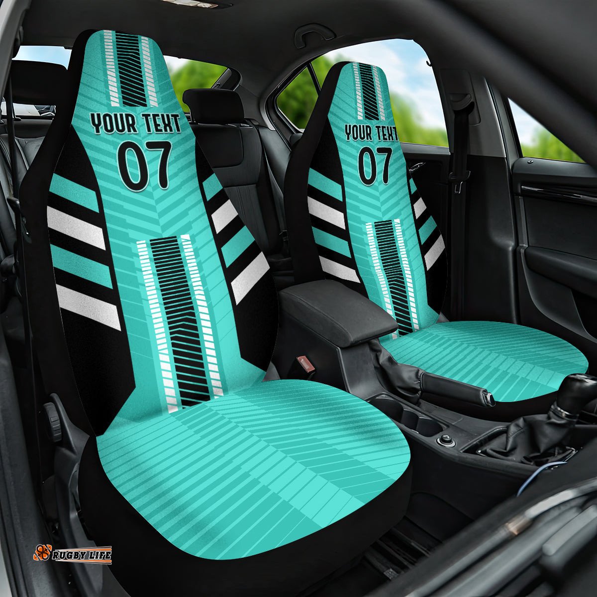 Custom Australia Soccer Car Seat Cover Go Matildas Dynamic - Turquoise