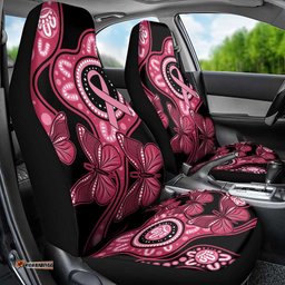 Australia Indigenous Car Seat Cover Breast Cancer Black Aboriginal Butterfly