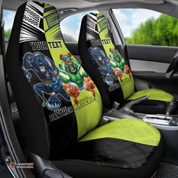 Custom Raiders and Panthers Car Seat Cover Together Sporty Style