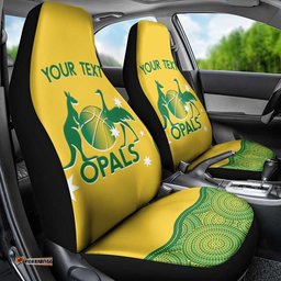 Custom Australia Opals Car Seat Cover Indigenous Art
