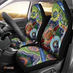 Personalised Raiders NAIDOC Week 2024 Car Seat Cover Australia Aboriginal Dot Painting