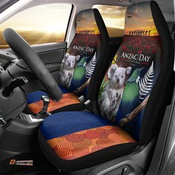 Australia and New Zealand ANZAC Day Car Seat Cover Tui Bird and Koala mix Maori and Aboriginal Pattern