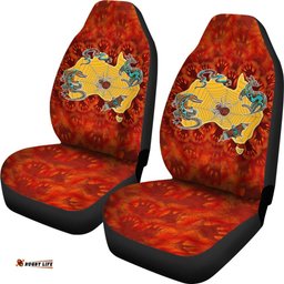 Aboriginal Car Seat Covers Australia Map Hand Patterns Spider Web