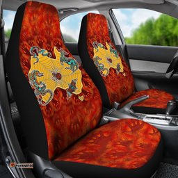 Aboriginal Car Seat Covers Australia Map Hand Patterns Spider Web