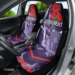 Custom Storm Rugby ANZAC Car Seat Cover Melbourne Gallipoli Soldier With Aboriginal Art
