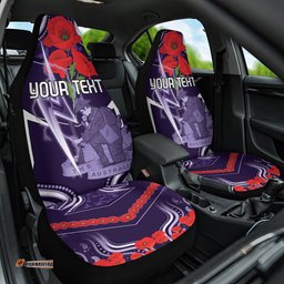 Custom Storm Rugby ANZAC Car Seat Cover Melbourne Gallipoli Soldier With Aboriginal Art