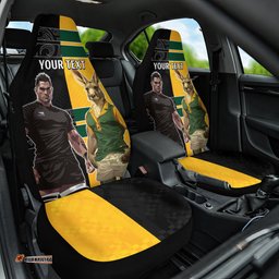 Custom New Zealand and Australia Rugby Car Seat Cover Kangroo and Maori Warrior Together