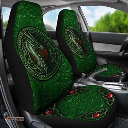 Celtic Dragon With Celtic Knot Car Seat Covers Green