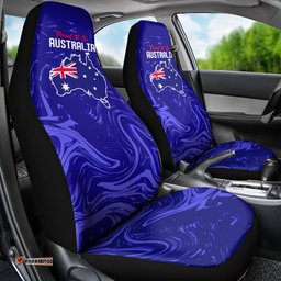 Proud To Be Australia Day Car Seat Cover Kangaroo with Flag Color