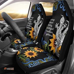 Australia Autism Awareness Car Seat Cover Brave Strong Aussie Lizard Aboriginal Art