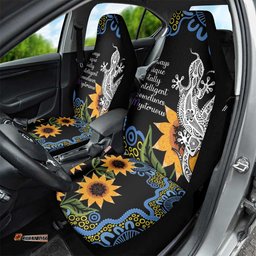 Australia Autism Awareness Car Seat Cover Brave Strong Aussie Lizard Aboriginal Art