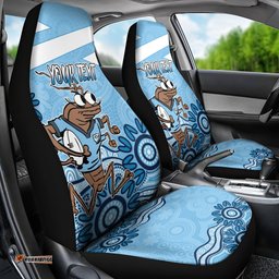 Custom NSW Blues Cockroach Blooded Aboriginal Inspired Car Seat Cover