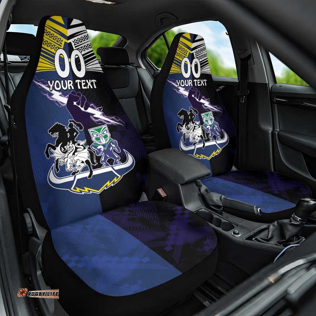 Custom Dragons Cowboys Combine Storm Warriors Car Seat Cover Sport Style Version 01
