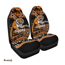 Tigers Rugby ANZAC Day Camouflage Indigenous Art Car Seat Covers
