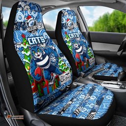 Cats Football Merry Christmas Car Seat Cover Indigenous Australian Art