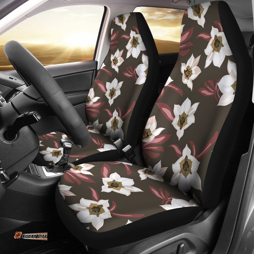 Wales Narcissus Flower Car Seat Covers