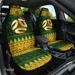 Personalised Australia Matildas Christmas Car Seat Cover Merry Xmas National Color