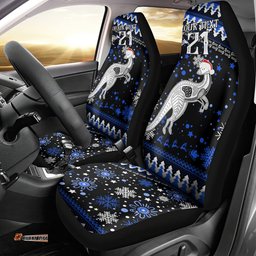 Custom North Kangaroos Football Car Seat Cover Roos Christmas Vibe