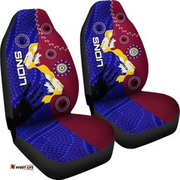 NAIDOC Brisbane Lions Car Seat Covers Indigenous Style
