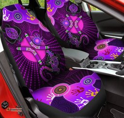 Aboriginal NAIDOC Week Best Purple Turtle Lizard car seat covers