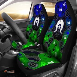 Aboriginal Car Seat Torres Strait Symbol With Indigenous Patterns