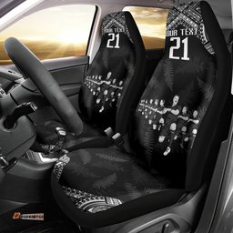 Custom NZ Rugby Car Seat Cover Kapa Opango Maori Haka With Years of The All Black Champions