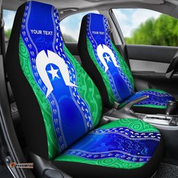 Custom Torres Strait Islanders Car Seat Covers Torres Symbol With Aboriginal Patterns