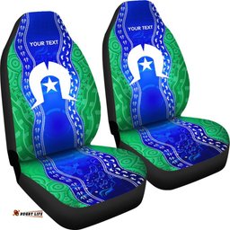 Custom Torres Strait Islanders Car Seat Covers Torres Symbol With Aboriginal Patterns