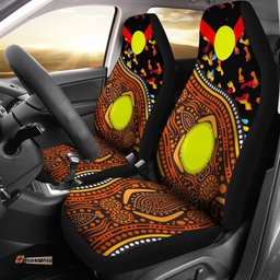 Car Seat Covers - Aboriginal Style & Flag, Dot Painting